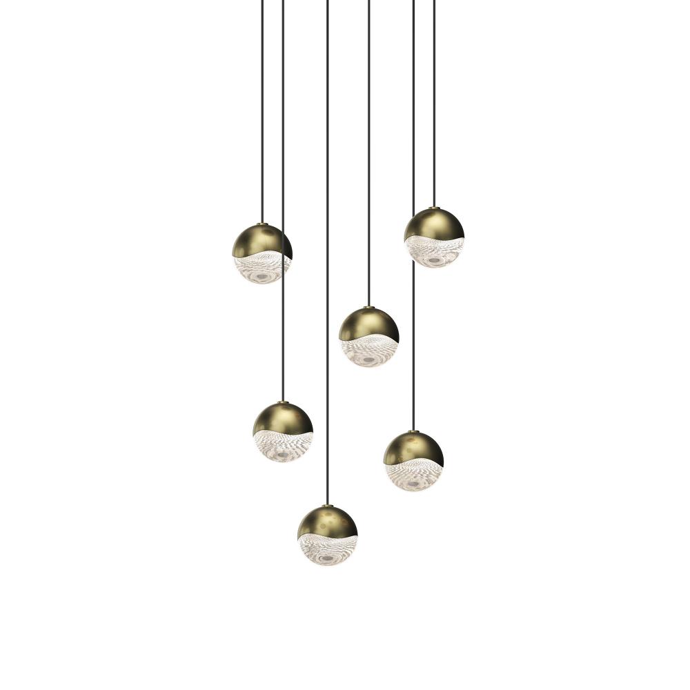 6-Light Round Small LED Pendant