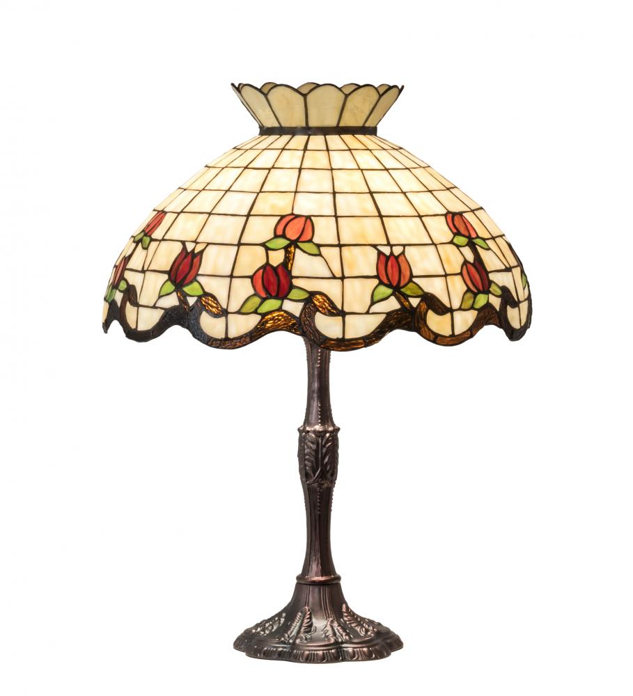 26" High Roseborder Table Lamp