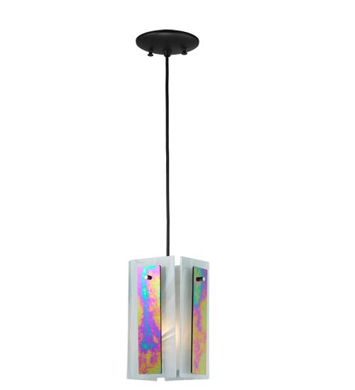 6.5"Sq Metro Aurora Borealis Quadrato Mini Pendant