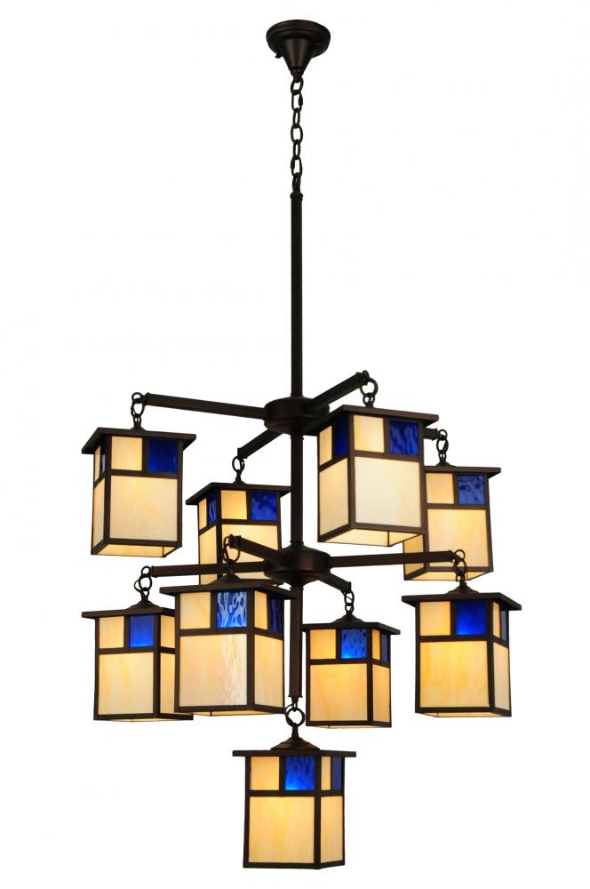 32"W Hyde Park T Mission 9 LT Chandelier