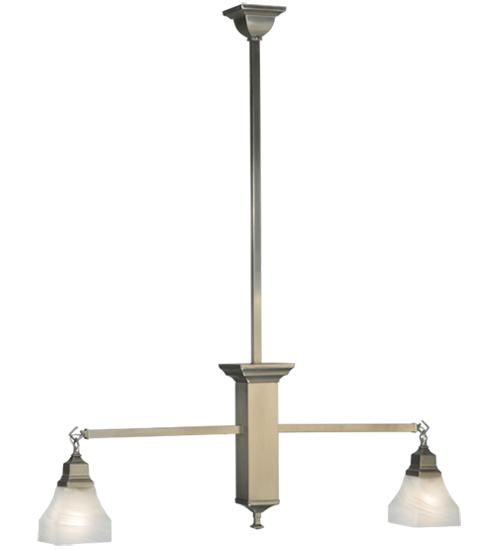 40" Long Bungalow 2 Light Island Pendant