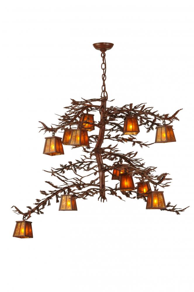 48"W Pine Branch 12 LT Chandelier