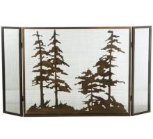 Meyda Blue 126060 - 56"W X 30"H Tall Pines Fireplace Screen