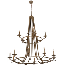 Meyda Blue 170379 - 60" Wide Octavia 15 Light Two Tier Chandelier