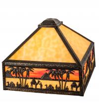 Meyda Blue 217638 - 13" Square Camel Mission Shade