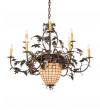 Meyda Blue 223642 - 39" Wide Greenbriar Oak 9 Light Chandelier