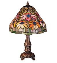 Meyda Blue 26633 - 13" High Tiffany Poinsettia Mini Lamp