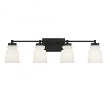 Savoy House Meridian CA M80059MBK - 4-Light Bathroom Vanity Light in Matte Black