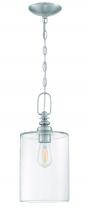 Craftmade 49891-BNK-C - Dardyn 1 Light Mini Pendant in Brushed Polished Nickel (Clear Glass)