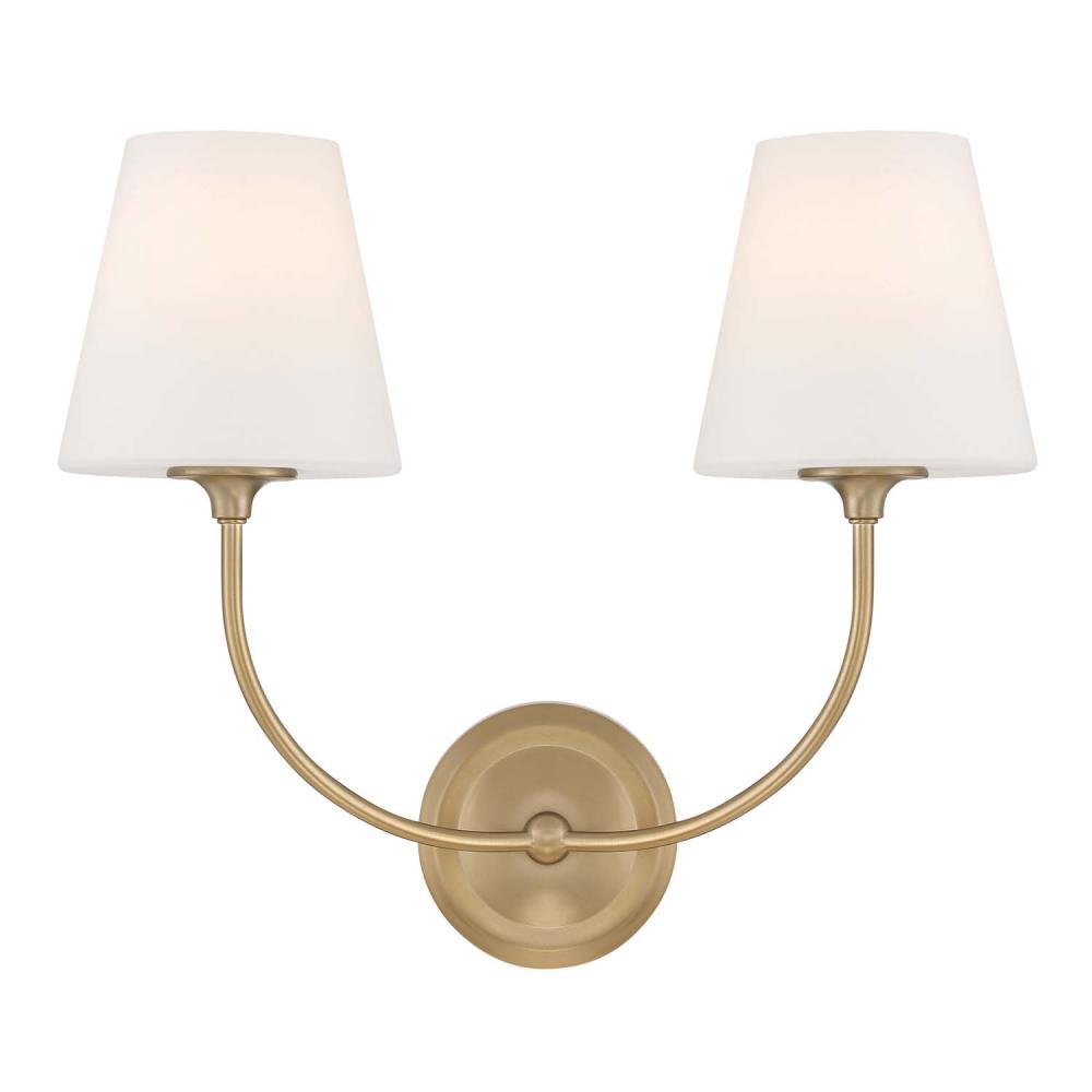 Libby Langdon Sylvan 2 Light Vibrant Gold Sconce