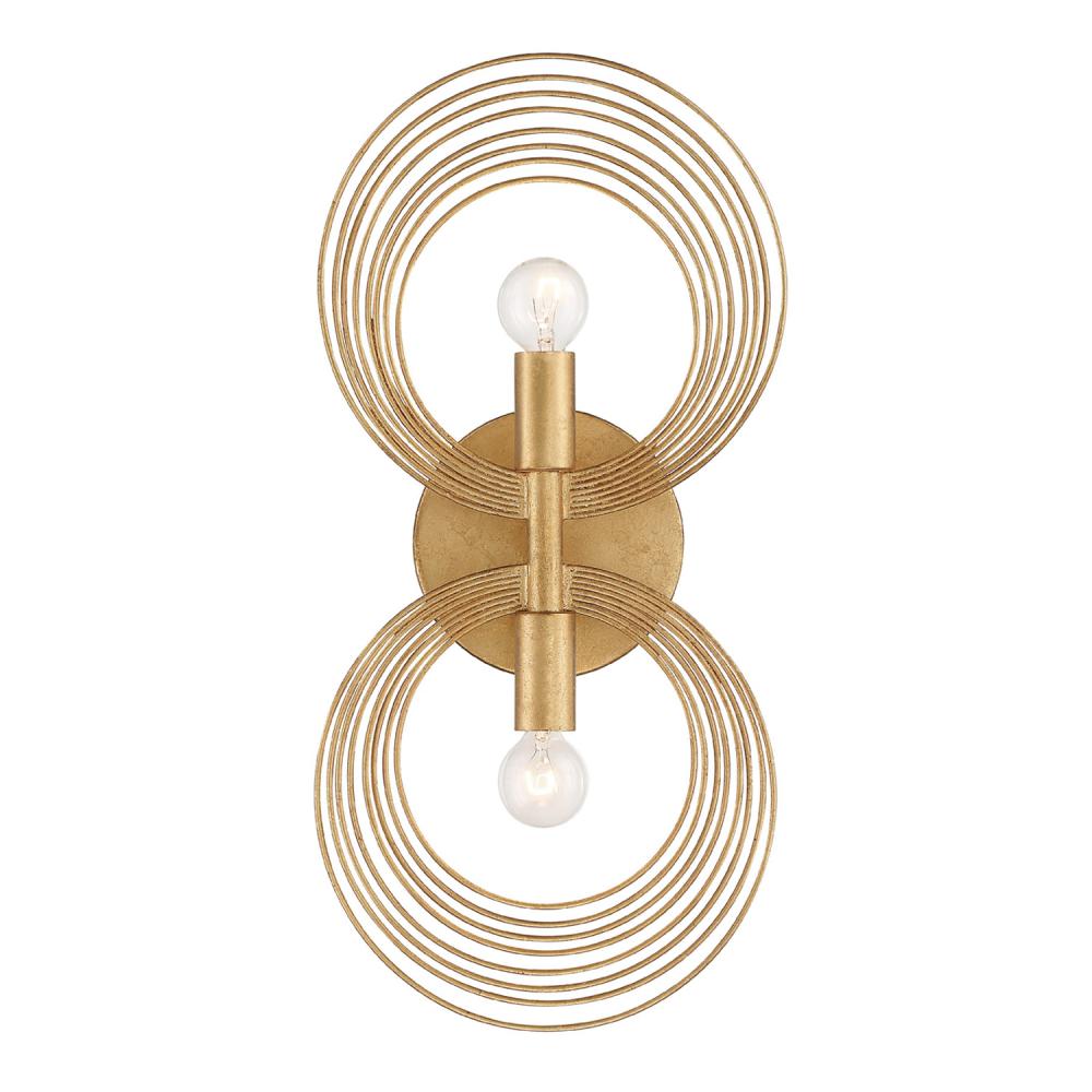 Doral 2 Light Renaissance Gold Sconce