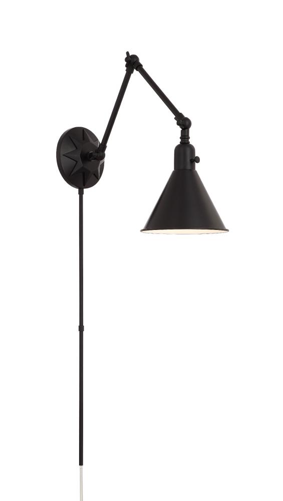 Morgan 1 Light Matte Black Task Sconce