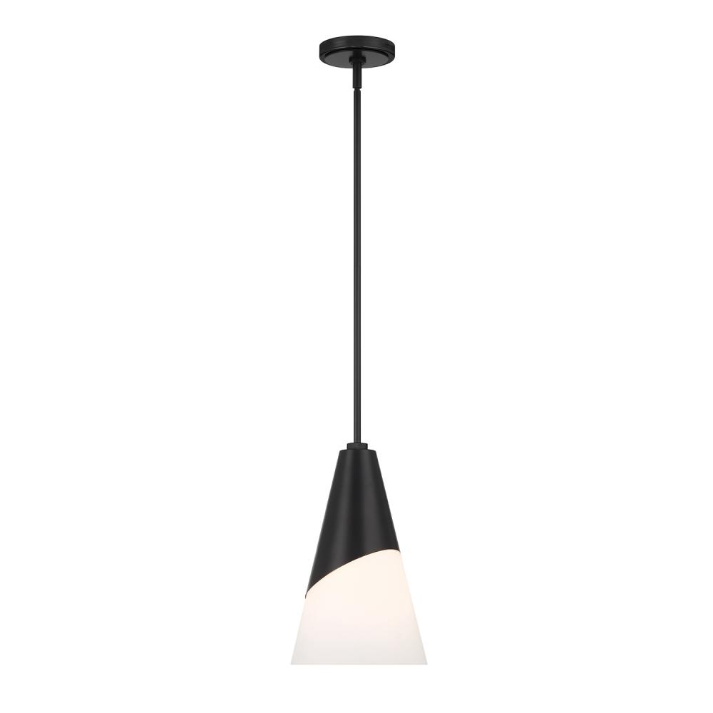 Brian Patrick Flynn Tori 1 Light Matte Black Mini Pendant