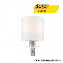 Crystorama 6832-CH - Addison 2 Light Polished Chrome Sconce