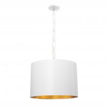 Crystorama 8686-MT-GA - Brian Patrick Flynn Alston 6 Light Matte White + Antique Gold Pendant