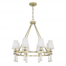 Crystorama 8867-AG - Baxter 8 Light Antique Aged Brass Chandelier