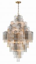 Crystorama ADD-319-AG-AU - Addis 20 Light Aged Brass Chandelier