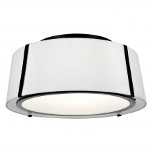 Crystorama FUL-905-BK - Fulton 3 Light Matte Black Semi Flush Mount