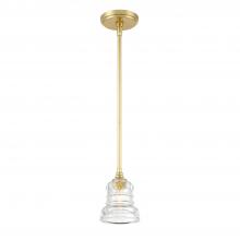 Crystorama GRG-1040-AG - Gregory 1 Light Aged Brass Mini Pendant