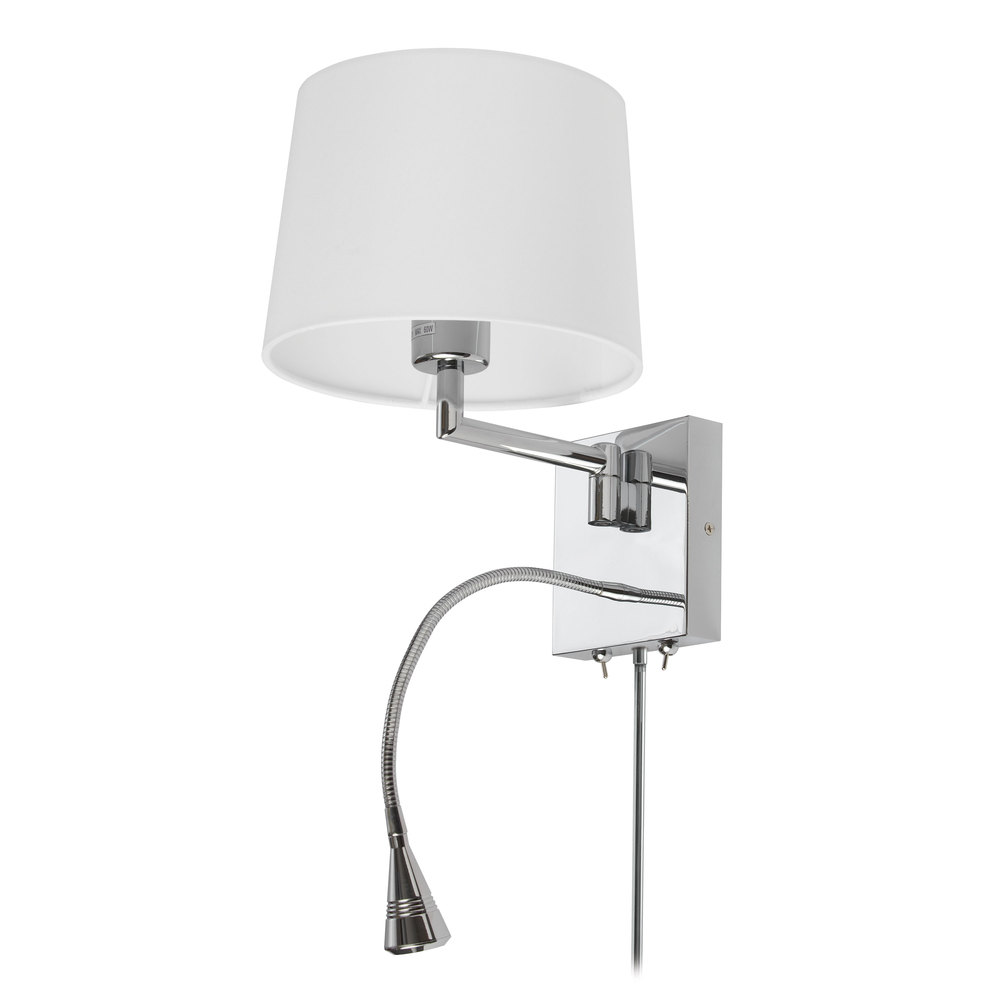 Wall Sconce w/Reading Lamp, PC Finish : DLED426A