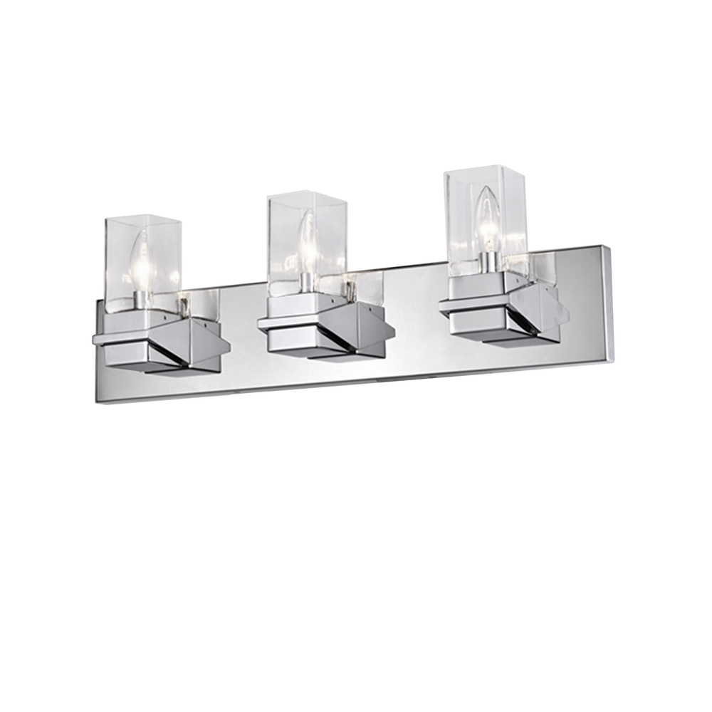 3LT Incandescent Vanity, PC w/ CLR Glass