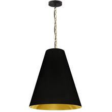 Dainolite ANA-M-AGB-698 - 1LT Anaya Medium Pendant,  AGB w/ BK/GLD Shade