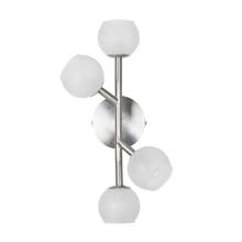 Dainolite TWD-174W-SC - 4LT Halogen Wall Sconce Satin Chrome Frosted Glass