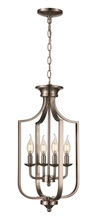 Trans Globe 11214 BN - Hillcrest 22-in. High Brushed Nickel 4-Light Cage Chandelier