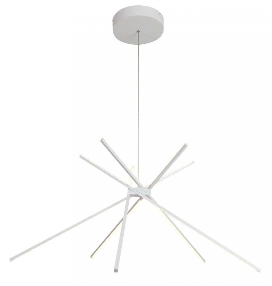 LED Chandelier Matte White