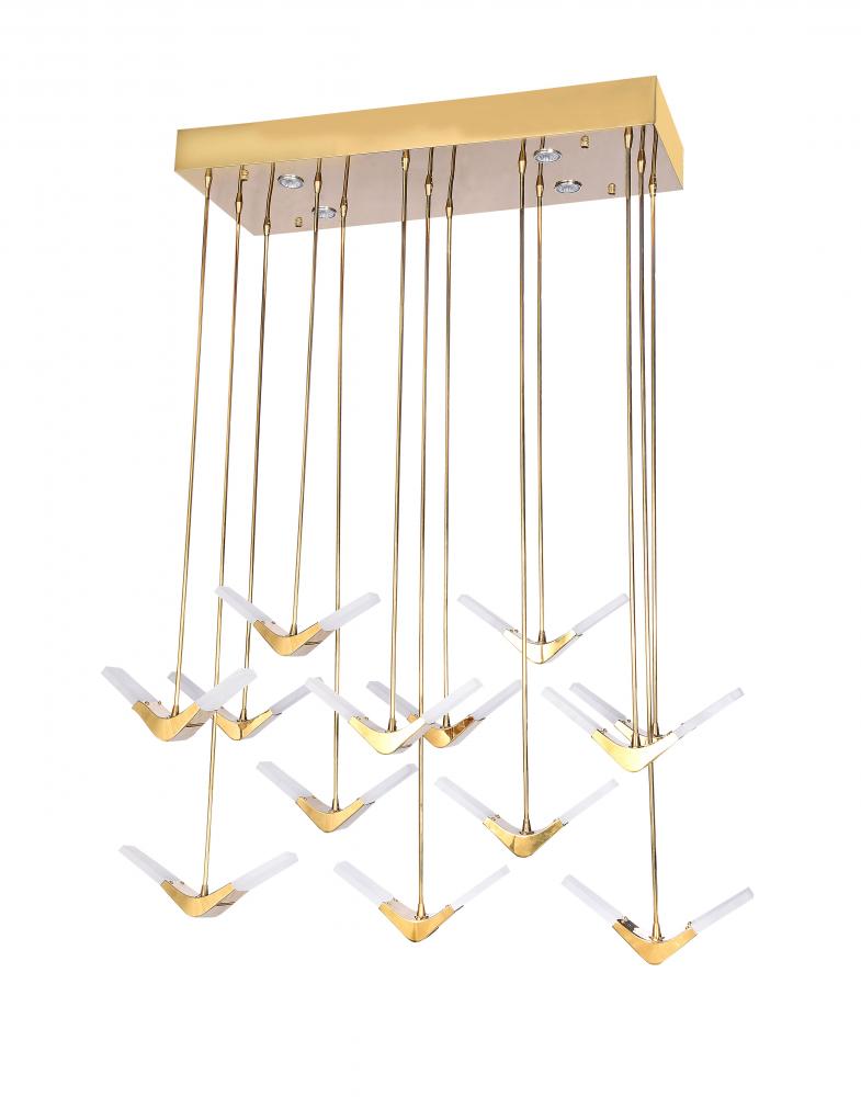 LED Chandelier Gold