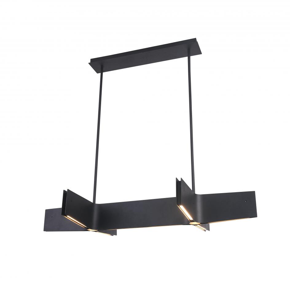 LED Chandelier Sand Black