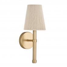 Capital Canada 654511MA - 1-Light Wallchiere Sconce in Matte Brass with Tapered Bleached Natural Rope Shade