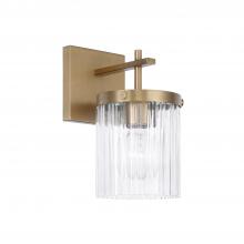 Capital Canada 656211AD-555 - 1-Light Sconce in Aged Brass with Clear Beveled Fluted Glass