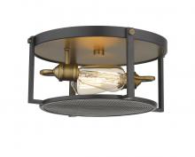 Z-Lite 723F13-BRZ+HBR - 2 Light Flush Mount