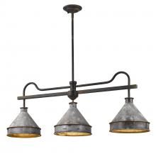 Golden Canada 0877-LP ABI-GV - Jasper Linear Pendant in Antique Black Iron