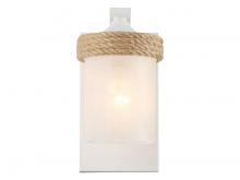 Golden Canada 1048-BA1 NWT-CS - Chatham 1-Light Wall Sconce in Natural White with Clear Sandblasted Glass