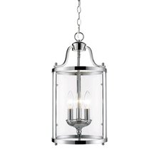 Golden Canada 1157-3P CH - Payton 3-Light Pendant in Chrome with Clear Glass