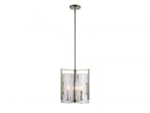 Golden Canada 3164-3P PW-HWG - Aenon 3-Light Pendant in Pewter with Hammered Water Glass