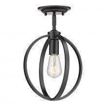 Golden Canada 3167-1SF BLK - Colson BLK Semi-Flush in Matte Black