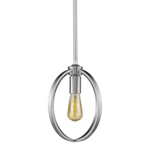 Golden Canada 3167-M1L PW - Colson PW Mini Pendant (with Matte Black shade) in Pewter