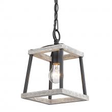 Golden Canada 3184-M1L NB-GH - Teagan Mini Pendant in Natural Black with Gray Harbor Accents