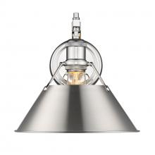 Golden Canada 3306-1W CH-PW - Orwell 1-Light Wall Sconce in Chrome with Pewter