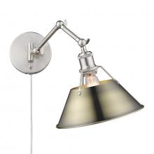 Golden Canada 3306-A1W PW-AB - Orwell Articulating Wall Sconce in Pewter with Aged Brass