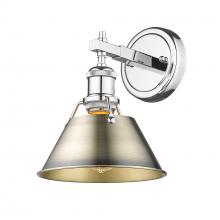 Golden Canada 3306-BA1 CH-AB - Orwell 1-Light Bath Vanity in Chrome with Aged Brass