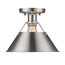 Golden Canada 3306-FM PW-PW - Orwell 1-Light Flush Mount in Pewter