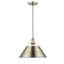 Golden Canada 3306-L AB-AB - Orwell 14" Wide Large Pendant in Aged Brass