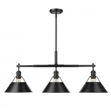 Golden Canada 3306-LP BLK-BLK - Orwell 3-Light Linear Pendant in Matte Black