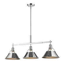 Golden Canada 3306-LP CH-CH - Orwell 3-Light Linear Pendant in Chrome