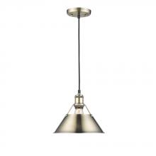 Golden Canada 3306-M AB-AB - Orwell 10" Wide Medium Pendant in Aged Brass