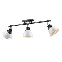 Golden Canada 3602-3SF BLK-WH - Shepard Large Pendant in Modern Brass with Russet Clay